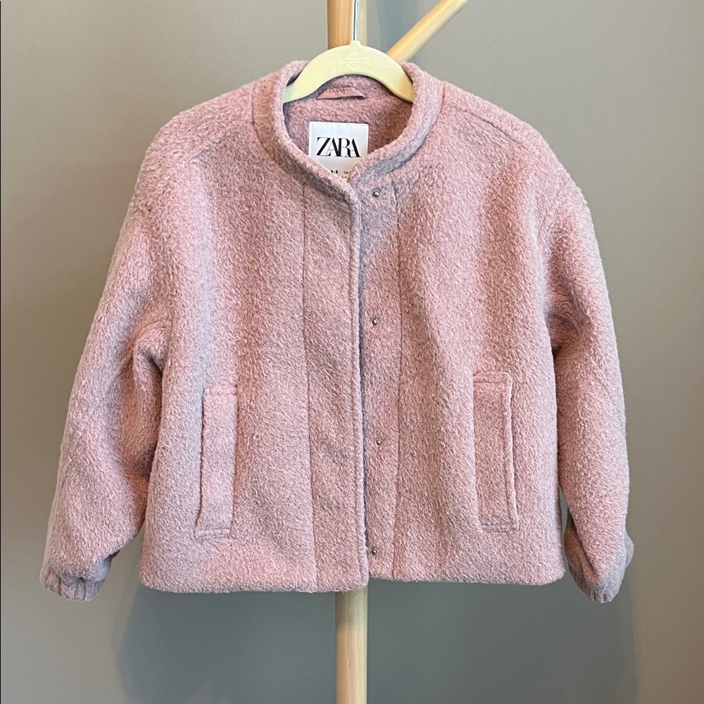 Zara Kids Soft Pink Bomber Jacket Size 8-9YR